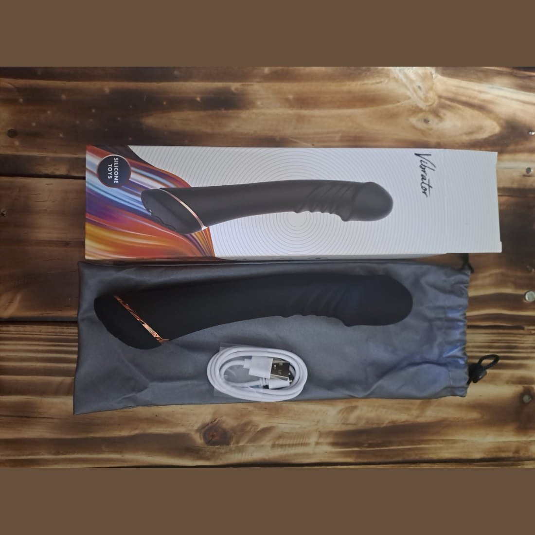 Black G-Spot Vibrator with Storage Bag