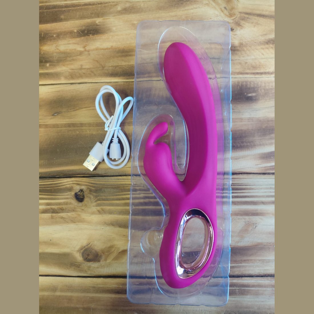 Pink Rabbit Vibrator with Ring Base